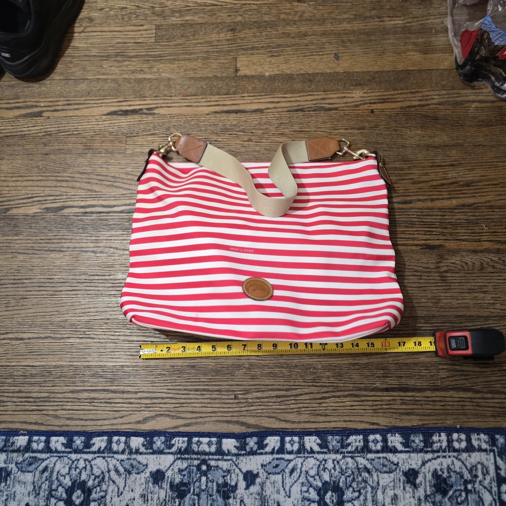 Striped Red and White Women's Bag